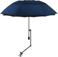 UPF 50+ Beach Umbrella with Adjustable Universal Clamp