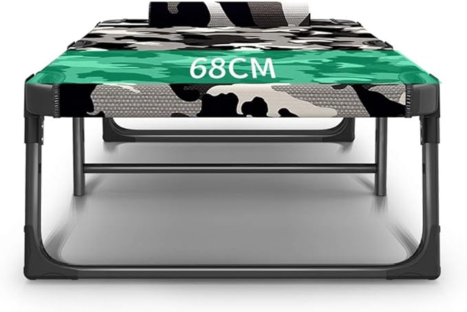 Patio Lounge Chairs Folding Camp Cot,Comfort Folding Military Bed Camping COT with Free Mat Ideal for Camping and Hunting, Indoor Guest Bed, Easy Assemble Recli,A-with Mattress