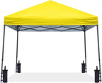 ABCCANOPY Stable Pop up Outdoor Canopy Tent 10 x 10 ft Base / 8 x 8 ft Top, Yellow