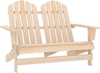 2-Seater Patio Adirondack Chair,Outdoor Chairs,Leisure Chair,Reception Chair,Garden Chair,Decorative Chair,Camping Chair,Conversation Chair,for Patio,Balcony,Party,Solid Wood Fir