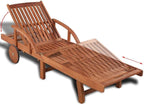 Sun Lounger Solid Acacia Woodrecliner Chair Camping Chairs Tanning Chair Patio chairsSuitable for Gardens, courtyards