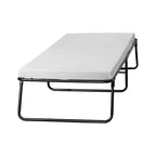 Spring Coil, 14” Folding Bed with 3-Inch Luxurious Memory Foam Mattress, Strong and Sturdy Metal Frame, Portable Guest Bed for Easy Storage, 31-Inch, White