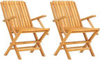 Folding Patio Chairs 2 pcs,Outdoor Chairs,Club Chairs,Decorative Chair,Camping Chair,Camping Chair,Reception Chair,Bistro Chair,for Patio,Balcony,Party,24"x26.4"x35.4" Solid Wood Teak
