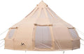 TOMOUNT Canvas Tent with Rainfly with Stove Jack Bell Tent Yurt Glamping Tent with TPU Transparent Roof for Family Camping