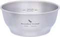iBasingo 400ml Titanium Bowl Small Single Layer Rice Bowl Ultralight Tableware Gym Fitness Bowl Outdoor Camping Dinnerware Potable Stackable Kitchen Utensils Ti1105T