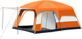 Luxury Tent Room for Camping 4-12 Person Waterproof Large Family Tent with 2 Bedroom and 1 Living Room Design