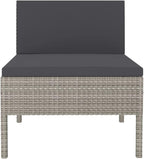 Patio Chairs 3 pcs with Cushions Poly Rattan ,Garden Chairs,Furniture Set,Outdoor Chairs,Lawn Chairs,Balcony Chairs,Study Chair,Camping Chair,for Dining Room,Living Room,Study Room,Garden,Gray