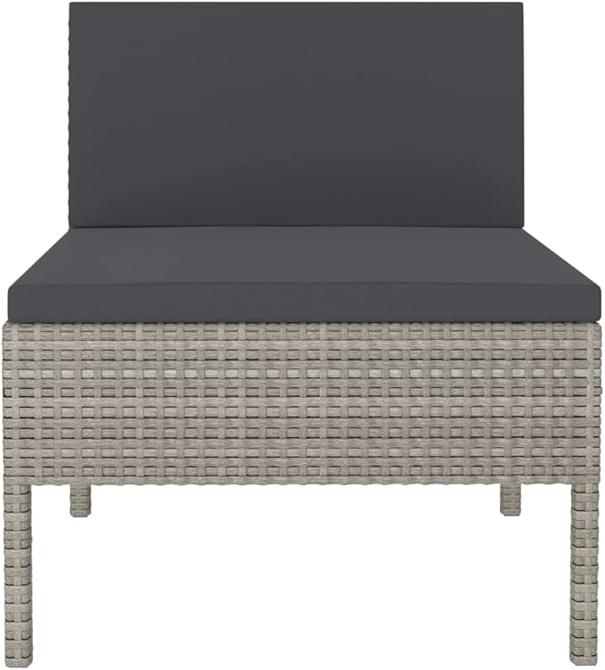 Patio Chairs 3 pcs with Cushions Poly Rattan ,Garden Chairs,Furniture Set,Outdoor Chairs,Lawn Chairs,Balcony Chairs,Study Chair,Camping Chair,for Dining Room,Living Room,Study Room,Garden,Gray