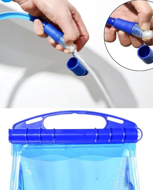 3L Foldable Gravity Water Filter Straw Bag Outdoor Camping, Travel, Backpacking, Hiking and Emergency, Compatible with Water Filter Straw, Flex Foldable, 3 Liter Bag