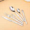 Cutlery Set Pieces Service Stainless Steel Titanium Flatware,Silverware Flatware Cutlery Set， 6/24/36/48 Piece Tableware Steak Knife， Fork Spoon Butter Knife Dessert Spoon ABS Rivet Handle
