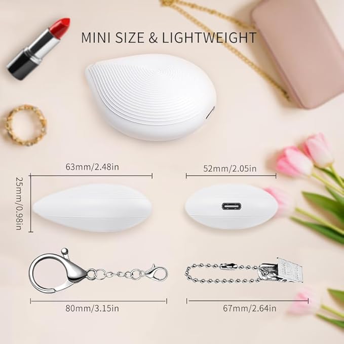 Tubasion 2-in-1 Purse Light with Clip & Hook, USB-C Rechargeable Handbag Light, Ultra Bright Bag Lights for Purses, Upgraded Automatic Sensor Purse Must Haves Accessories Gift for Women Girls