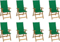 Folding Patio Chairs with Cushions,Bistro Chair,Patio Funiture,Lawn Chairs,Armchair,Beach Chair,Camp Chair,Coffee Chair,for Outdoor,Fire Pit,Deck,Lawn,Outside,Garden, 8 pcs Solid Acacia Wood