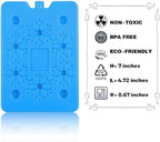 BLUE ELE Reusable Ice Packs for Lunch Boxes and Coolers, 4 Pack Slim & Lightweight Freezer Packs, Long Lasting Ice Blocks for Camping, Picnic, Work or School, MultiColored