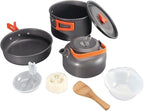Camping cookware Outdoor cookware Set Camping Tableware Cooking Set Travel Tableware Cutlery Utensils Hiking Picnic Set (Color : Tableware Pot)