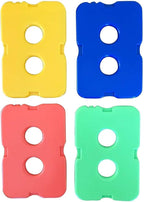Healthy Packers Ice Packs for Lunch Boxes & Coolers - Original Cool Pack | Slim & Long-Lasting Reusable Ice Pack for Lunch Bags | Freezer Packs for Coolers (Set of 4)