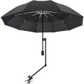 UPF 50+ Beach Umbrella with Adjustable Universal Clamp