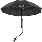 UPF 50+ Beach Umbrella with Adjustable Universal Clamp