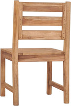Garden Chair Set of 2 Natural Teak Solid Teak Wood Regular Outdoor Seating Camping Chair Backyard Furniture for Patio Garden
