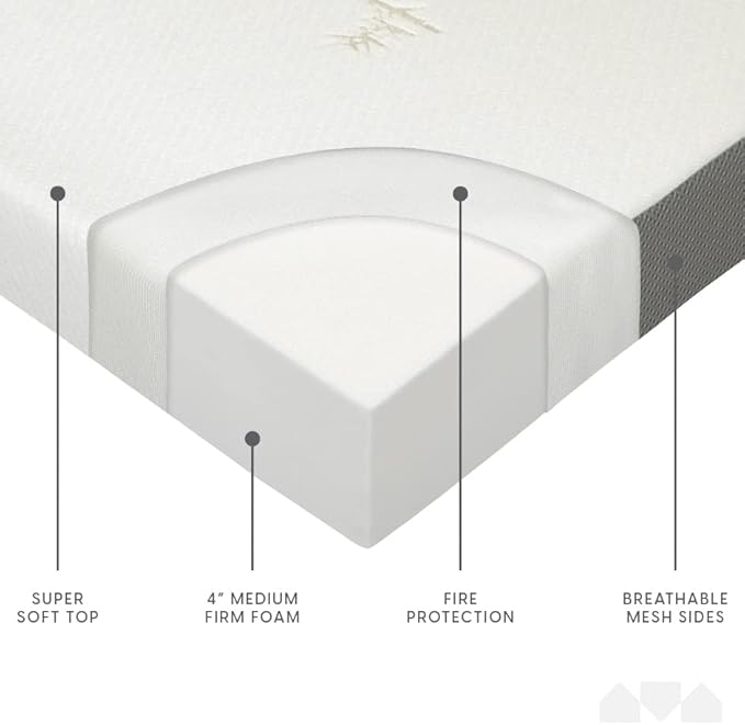 Milliard Full Tri Folding Mattress with Washable Cover, Full Size (75 inches x 52 inches x 4 inches)