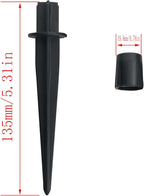 CHENJIN 4PCS Outdoor Lighting Fixture Fixed Legs 5.34x0.83in inch Tent Ground Legs Lawn Garden Park Ground Pole Solar Light Replacement Stake Ground Stake Accessory Black
