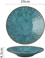 Camping Plates Ceramic Dinner Plate Fruit Salad Bowls Sushi Dishes Vegetable Plate Cooking Dish Restaurant Round Tableware Snacks Desserts Tray Decorative Plate