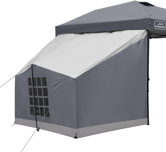 KAMPKEEPER Canopy Side Tent, Camping Canopy Tent for 10x10 Pop Up Canopies, Cube Tents, Gazebo Room Compatible with 10' Wide Canopies(Canopy Not Included)
