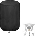 Outdoor Cooker Cover for ROVSUN 23" Concave Comal Set, Portable Waterproof Dustproof Turkey Fryer Cover for Discada Disc Cooker- 25.2”Dx31”H, Black
