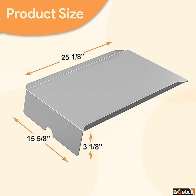 BQMAX Drip Tray Heat Baffle Replacement Parts for Z Grills 700 Series Grills, Drip Pan for Z Grill 7002B 7002C 7002E 700D 700E, for Z Grills 700 Series Pellet Smoker Grills Replacement Parts