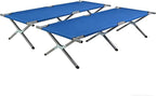 Portable Folding Camping Cot, Heavy Duty Sleeping Bed with Carrying Bag, 610D Oxford Cloth & Lightweight Aluminum Frame, 275lbs Load, Outdoor Cot for Adults, Travel, Hiking, Office (Navy blue, 1 Pack)
