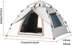 1/2/3 Person Camping Tent, Easy Setup Waterproof Family Dome Tent for Camping, Portable Beach Canopy Tent, Backpacking Tent for Outdoor Camping, Hiking (Color : /Beige, Size : 2 Person)