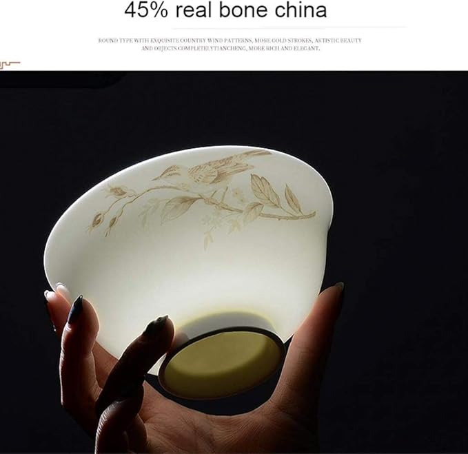 Dinner Set,50 Pieces Spring Flower Pattern Ceramics Dinnerware Set Bone China Plates Bowls Combination Porcelain Tableware