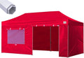 Eurmax USA Premium 10'x20' Pop-up Canopy Tent Party Tent Commercial Instant Canopies Shelter with Removable Sidewalls with Wheeled Carry Bag Bonus 6 Sand Bags(Red)