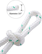 Giantex 3/7" Double Braid Polyester Rope, 150 ft Heavy Duty Utility Ropes for Tie, Pull, Swing, and Knot, High Strength Outdoor Rope w/ 5953 lbs Breaking Strength, White