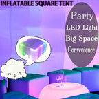 SAYOK 23FT Inflatable Portable Bars for Events Tent with LED Light and Blower Adjustable to Multiple Colors Portable House for Event Exhibition Wedding Business Private Use
