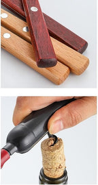 Silverware Flatware Set, 304 Stainless Steel Outdoor Camping Tableware Set for Two, Wooden Handle Knife, Fork, Spoon, Steak Clip, Bottle Opener,Gold-12Set