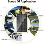 500W Solar Panel 18V Battery Charger Cell Monocrystalline for Camping Motorhome Power Bank Flexible RV Yacht 500W Power System