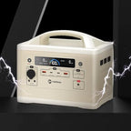 RAINBOW Portable Power Station 700W, 537Wh Backup LiFePO4 Battery, Solar Generator for Outdoor Camping, 3 x 110V/700W(Peak 1400W) AC Outlets, Quick Charge for Home, Hiking