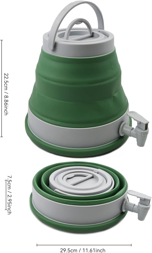 SAMMART 6L (1.6 Gallon) Portable Water Carrier,Collapsible Water Container, Emergency Cube Water Carrier, Outdoor Water Storage for Camping Hiking Climbing Backpacking