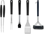 18 Inch Portable Charcoal Grill with Accessories for Outdoor Cooking Barbecue Camping BBQ Coal Kettle - Mini Grilling Utensil Includes Tongs, Spatula,Fork,Basting Brush, Scraper