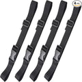 Nylon Strap with Buckle, Quick Release Short Adjustable Straps with Buckles, Securing Tie Down Straps for Backpacking, Compression Golf Bag, Camping Outdoor Activities 4Pcs 1" x 142" (12ft)