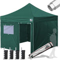 Eurmax USA Professional Pop up Canopy Wedding Party Tent Instant Outdoor Gazebo with Side Walls Aluminum Frame Commercial Grade Bonus Roller Bag(Forest Green)
