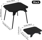 Folding Camping Table,Outdoor Small Portable Aluminum Camp Table with Backpacking Carrying Bag for Camping Beach Picnic Grilling Hiking FishingTravel (Black)