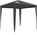 6.6ft x 6.6ft Anthracite Party Tent with Steel Frame, Polyethylene Shelter for Outdoor Events, Water-Resistant and Easy Setup for Garden Terrace Gatherings