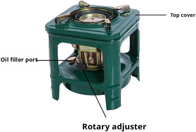 Portable Kerosene Stove 8-Wicks, Fogon de Petróleo para Cuba Camping Stove- Multi-Fuel Outdoor Cooking & Heating Stove for Backpacking, Survival, Hiking, and Emergency Use