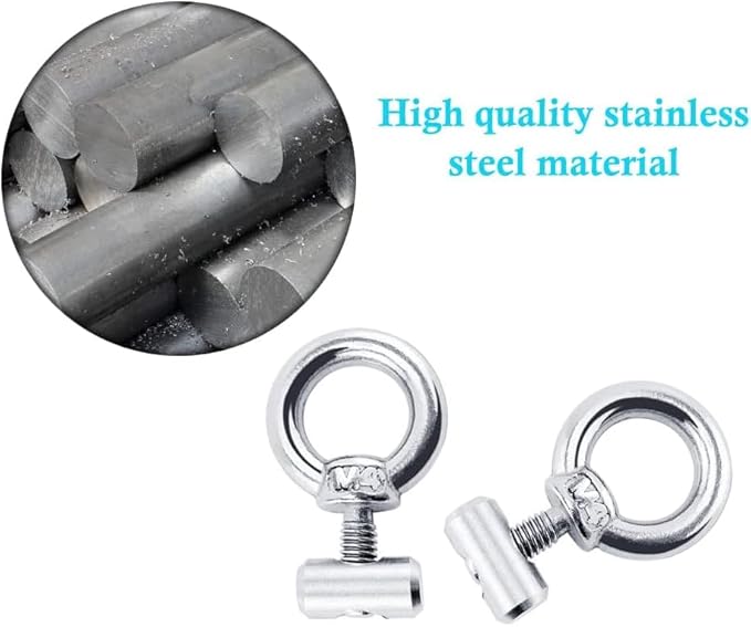 8Pcs Awning Rail Stoppers 6mm for RV Caravan Motorhome Campervan Camping Tent Equipment Awnings Accessories, 304 Stainless Steel Awning Piping Stopper