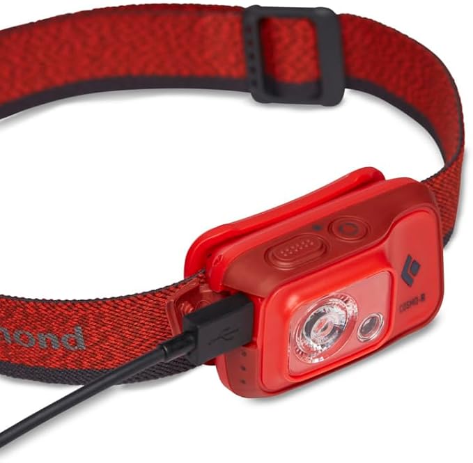 BLACK DIAMOND Cosmo 350-R Rechargeable Headlamp | 350 Lumens | Micro-USB Charging | Waterproof, Dimmable Light for Camping & Hiking | Octane
