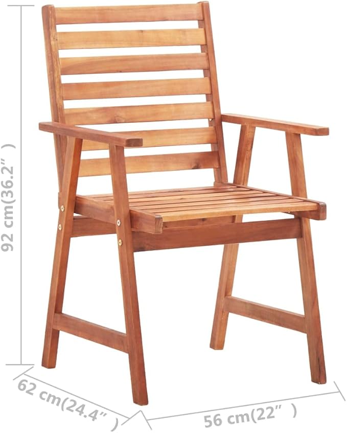 Patio Dining Chairs,Outdoor Chairs,Coffee Chair,Study Chair,Bistro Chair,Fishing Chairs,Camp Chair,Garden Chairs,for Deck, poolside,Camping,Beach,Campsite, 4 pcs with Cushions Solid Acacia Wood