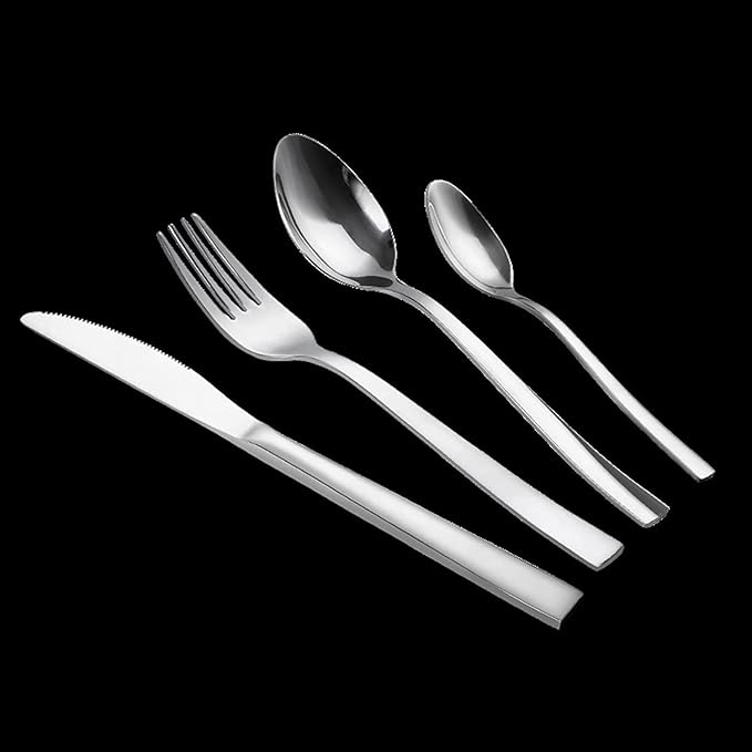Silverware Flatware Sets Cutlery Sets Stainless Steel Knife Fork Spoon Mixed Cutlery Sets Western Tableware Dinnerware Cutlery Set Camping Travel Picnic Flatware Supplies
