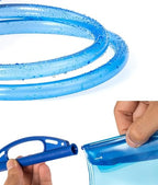 3L Foldable Gravity Water Filter Straw Bag Outdoor Camping, Travel, Backpacking, Hiking and Emergency, Compatible with Water Filter Straw, Flex Foldable, 3 Liter Bag