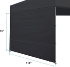 Joramoy Instant Canopy SunWall Sidewalls 10x10 for Pop Up Canopy, Walls for Outdoor Canopies, 1 Pack Sidewall Only (Black)